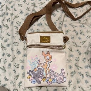 Disney Crossbody Bag with Bambi and Friends - Cream and Brown